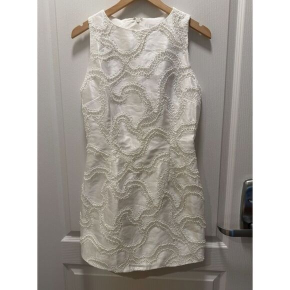 Elliott Elara Shift Dress in White Bridal Shower Bachelorette Dress S NWT - Picture 6 of 8